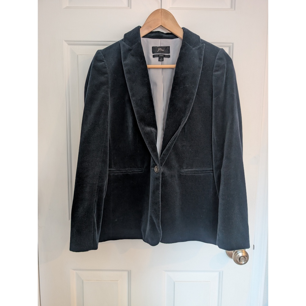 Slate J. Crew velvet Parke blazer